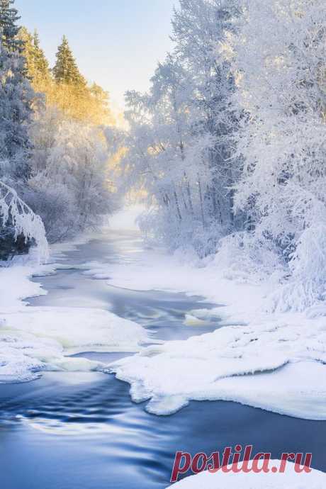 Orimattila, Finland ~ Winter river | Nieve