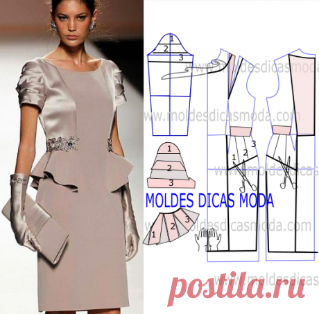 VESTIDO CERIMONIA -246 | Moldes Dicas Moda Observe e analise corretamente o desenho do molde vestido cerimonia para que possa fazer a leitura da transformação de forma perfeita e sem erros. Este passo é importante para entender o processo da transformação do molde base. Vestido de design arrojado que veste de forma muito elegante e sóbria. siga…