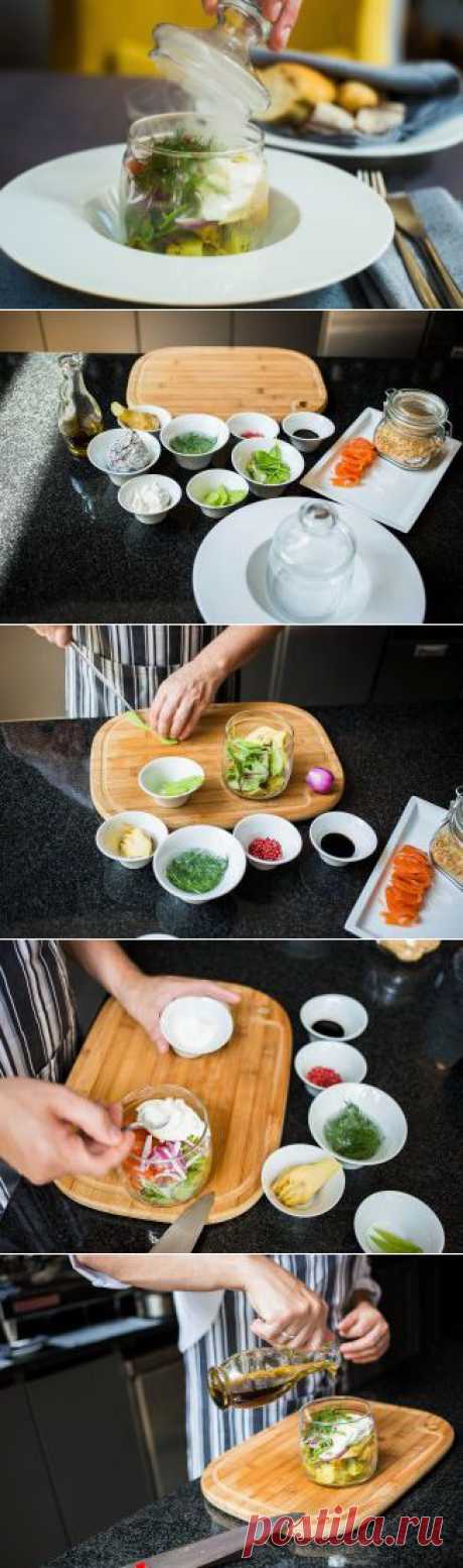 Салат из форели с дымком - рецепт с фотографиями