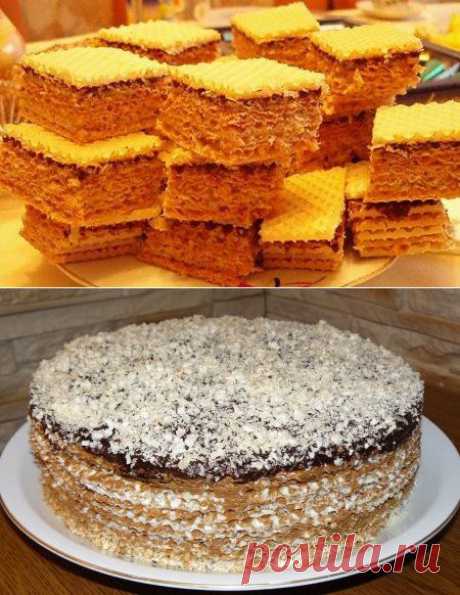 Вафельный торт: рецепт приготовления