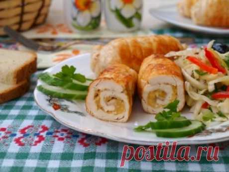 Рулетики из куриной грудки