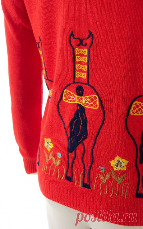 1970s Horse Novelty Embroidered Sweater | medium/large