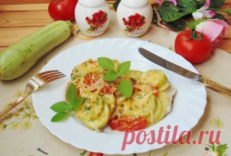 Запеканка с курицей и кабачками