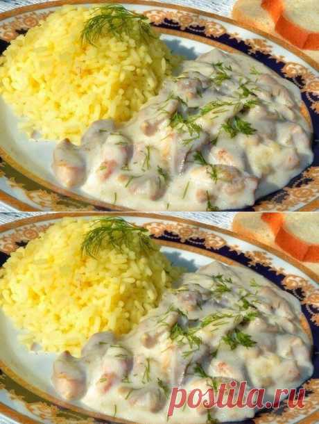 Лучшие кулинарные рецепты: Нежная курица в молочно - чесночном соусе!