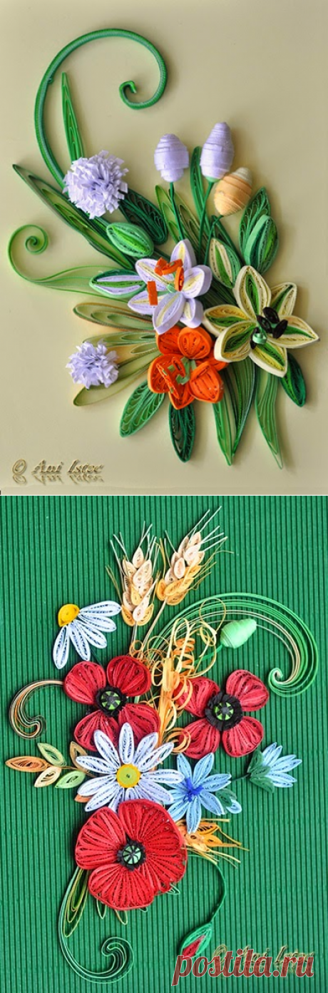 Printre hobby-uri: quilling, kusudama, origami, bijuterii handmade...: Quilling - Summer flowers