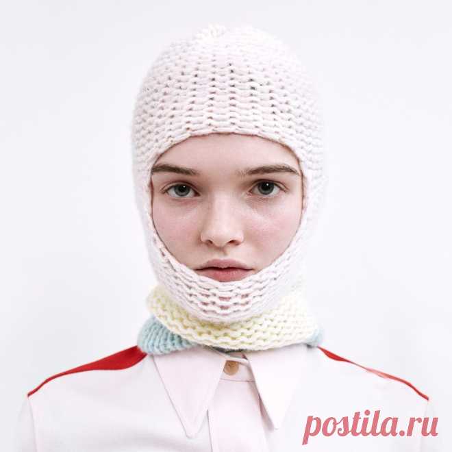 Балаклава как связать на круговых спицах