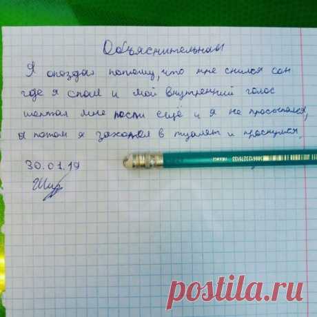 18 смешных объяснительных от школьников, чьих родителей вызвали к директору / Малютка