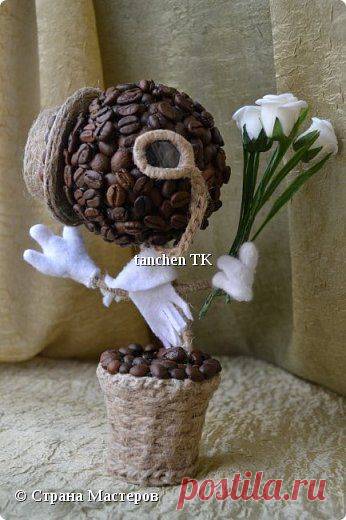 Кофейный человечек с моноклем)) | Страна Мастеров