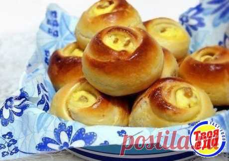 Булочки «Розочки» с творогом