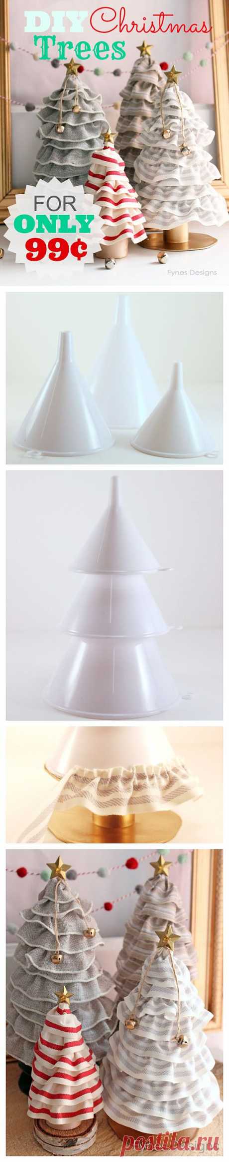 Ёлочка из хозяйственных пластиковых воронок. /DIY Christmas Tree Cones For Only 99¢!! ‹ FYNES DESIGNSFYNES DESIGNS