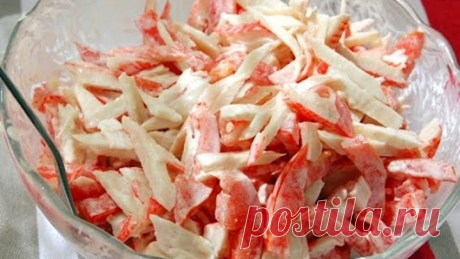 Ну очень вкусный и нежный салат Красное Море