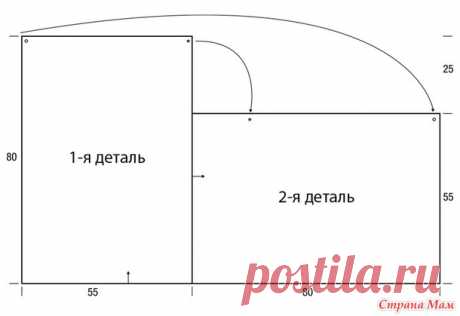 . Полосатое пончо с ажурным узором. - Все в ажуре... (вязание крючком) - Страна Мам