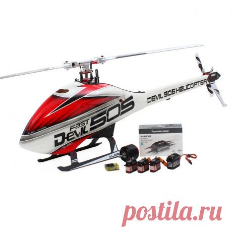 Alzrc devil 505 fast rc helicopter super combo with hobbywing 120a v4 brushless esc Sale - Banggood.com