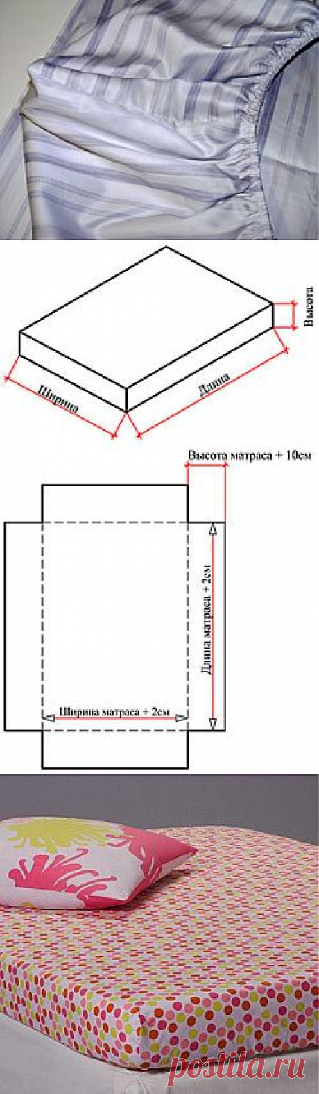 Как сшить натяжные простыни.