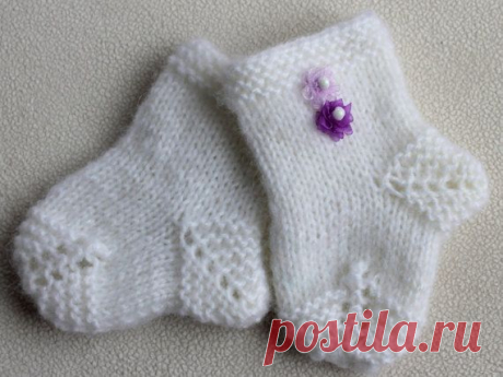 Носочки для новорожденных спицами - Женский журнал LadySpecial.ru : специально для женщин