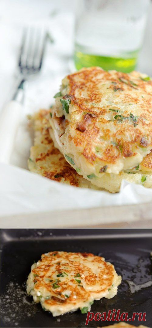 Картофельные оладьи с сыром.