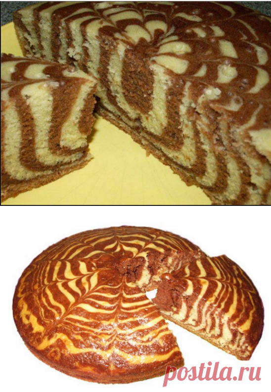 Пирог Зебра и яблочный пирог