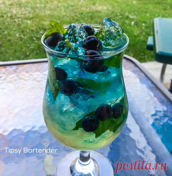 Blueberry Mint Cocktail - TipsyBartender.com The Blueberry Mint Cocktail is a layered cocktail that goes from shades of dark blue to a light green. This cocktail is made from: Mint Vodka