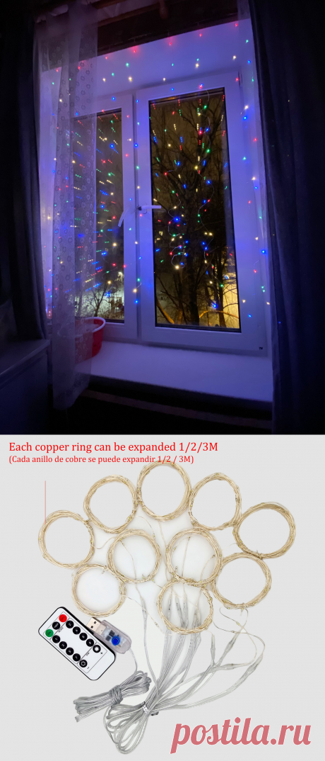 LED String Lights Christmas Decoration Remote Control USB Wedding Garland Curtain 3M Lamp Holiday For Bedroom Bulb Outdoor Fairy | Лампы и освещение | АлиЭкспресс