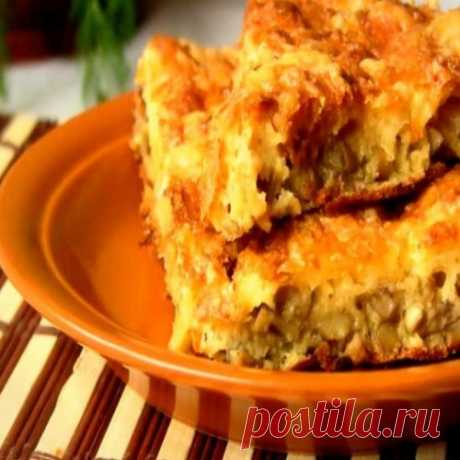 Как приготовить заливной пирог с грибами  — рецепт с фото