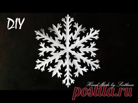Снежинка из бумаги Как вырезать снежинки Схема Snowflakes from paper Schneeflocke aus Papier