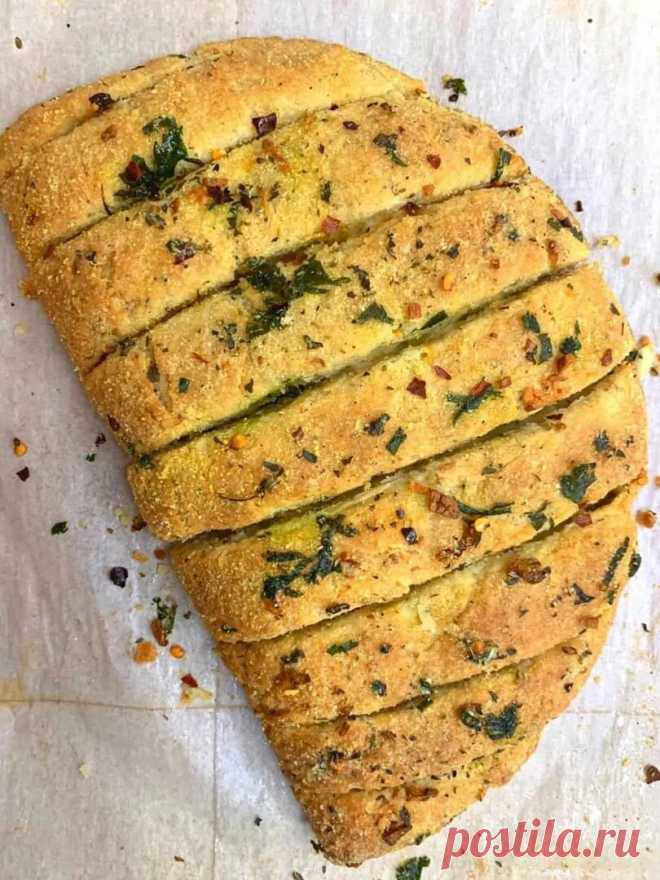 Хрустящий чесночный хлеб с начинкой (простой рецепт) | Другая Кухня /Дневник фудблогера | Яндекс Дзен