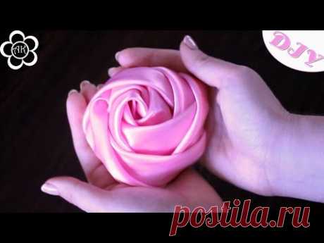 Роза Скрученная из Ткани / DIY Fabric Flowers - YouTube