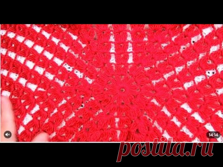 Шестиугольный МОТИВ для кофточки,  вязание КРЮЧКОМ , crochet beautiful pattern ( узор № 407)