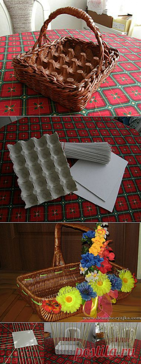 Корзинка-лоток для пасхальных яиц из газетных трубочек. Мастер-класс | Домохозяйка