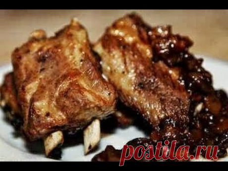 Свиные ребрышки запеченые в духовке -