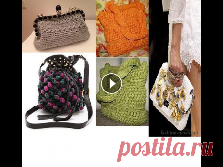Вязанные сумки. Идеи для вязания крючком.Knitted bags . Ideas for crochet .channel/UC9lNLv4AnVu2dakPAnYwJyA...