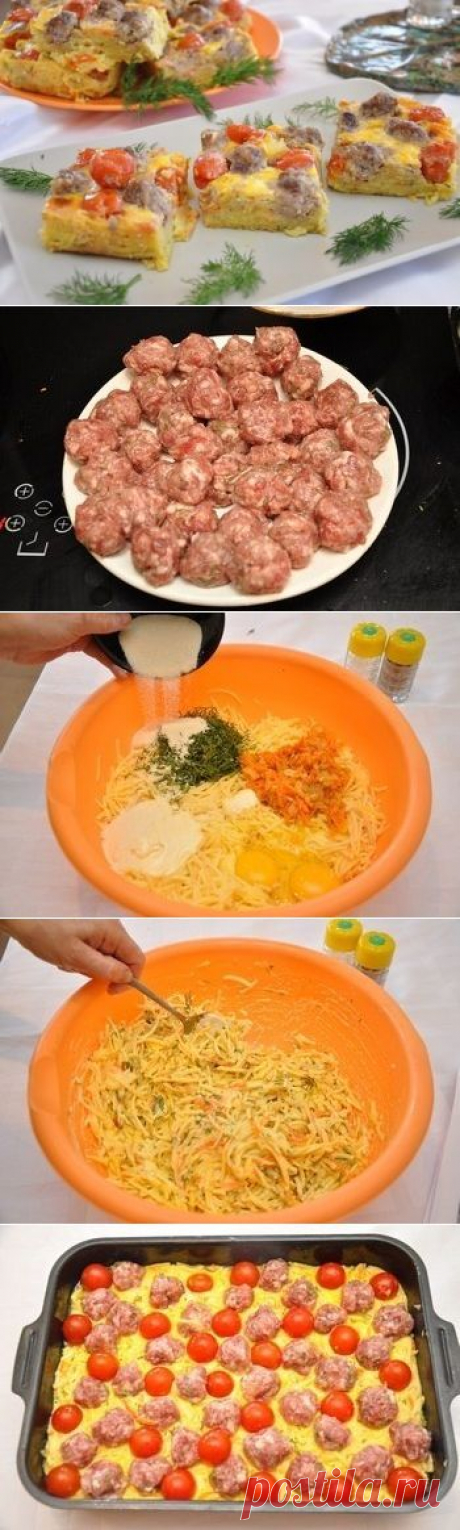 Как приготовить картофельная запеканка с мясными шариками - рецепт, ингридиенты и фотографии