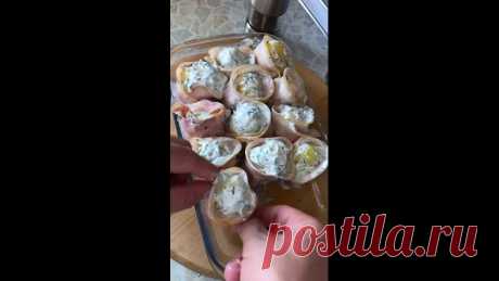 Картофель в беконе с сыром.