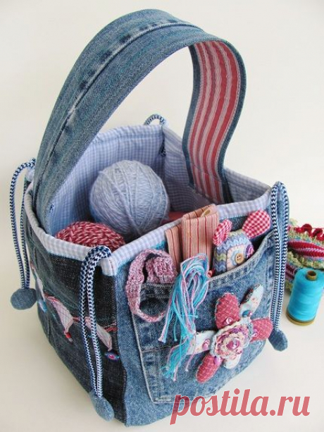 Bag from blue jeans...oh the ideas! | bolsos
