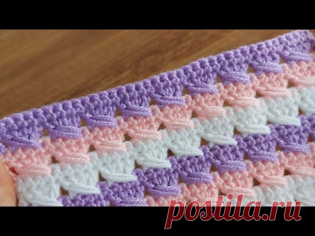 SUPER EASY CROCHET KNITTING.. TIĞ İŞİ YAPIMI KOLAY BATTANİYE YELEK ATKI BERE ÖRGÜ MODELİ..