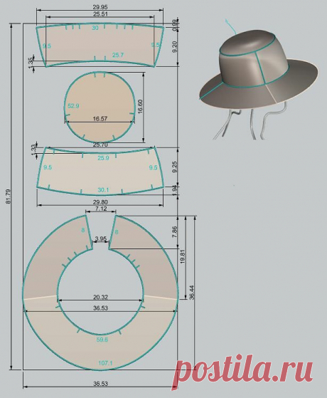 Выкройка шляпы — DIYIdeas