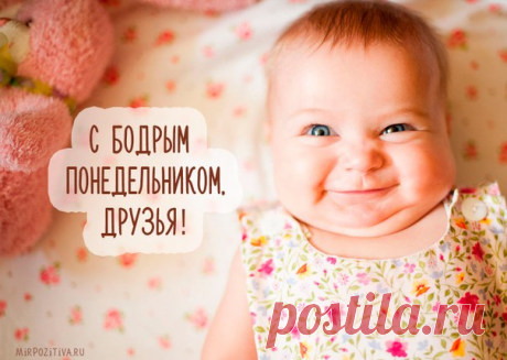 КАЖДЫЙ ДЕНЬ СО ЗНАКОМ ПЛЮС! С ПОНЕДЕЛЬНИКОМ, ДРУЗЬЯ!😊😊😊