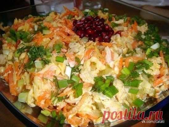 Как приготовить салат лисичка - рецепт, ингредиенты и фотографии