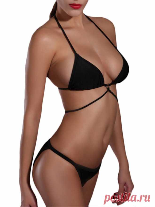 Sexy Strings Halter Backless Wireless Bikini Swimwear online -
#bikini #summer #sunnyday #swimming #palmtrees #beachwear #fitnesschallenge