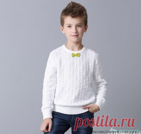 Свитер спицами для мальчика — Красивое вязание