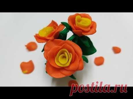 Как слепить Розу 🌹 из мастики или пластилина (Cake/Fondant Topper - Rose). - YouTube