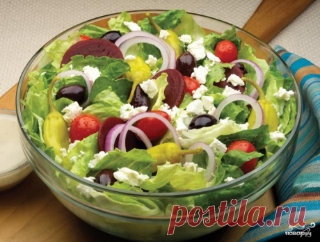 Греческий салат - пошаговый рецепт с фото на Повар.ру