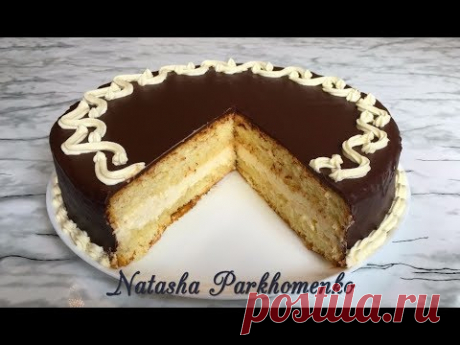 Торт &quot;Чародейка&quot; (Очень Нежный и Очень Вкусный) / Cake Enchantress / Пошаговый РецептФорма диаметром 26 см.Ингредиенты:Бисквит: 4 яйца;100 г. сахара;120 г. пшеничной муки;5 г. разрыхлителя;10 г. картофельного крахмала.Сироп для пропитки:70 мл. холодной обычной воды;80 г. сахара;ароматизатор по вкусу.Крем:200 г. мягкого сливочного масла;300 мл. молока;1 пакетик ванильного сахара (весом 10 г.);100 г. сахара;1 яйцо;35 г. пшеничн.муки.
Глазурь:1 плитка черного шоколада (весом ...