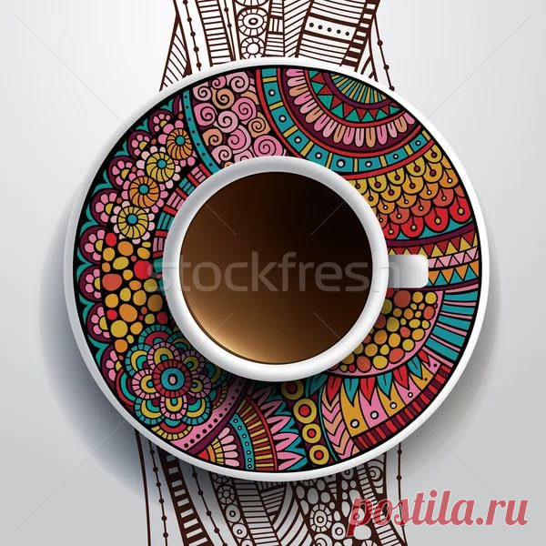 чай кофе орнамент вектор: 10 тыс изображений найдено в Яндекс.Картинках