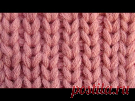 Резинка со снятыми петлями -  Узоры вязания спицами 2
