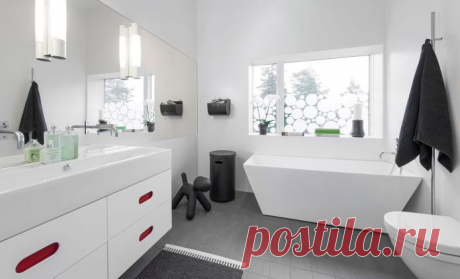 Дизайн ванной комнаты в белых тонах: особенности, фото