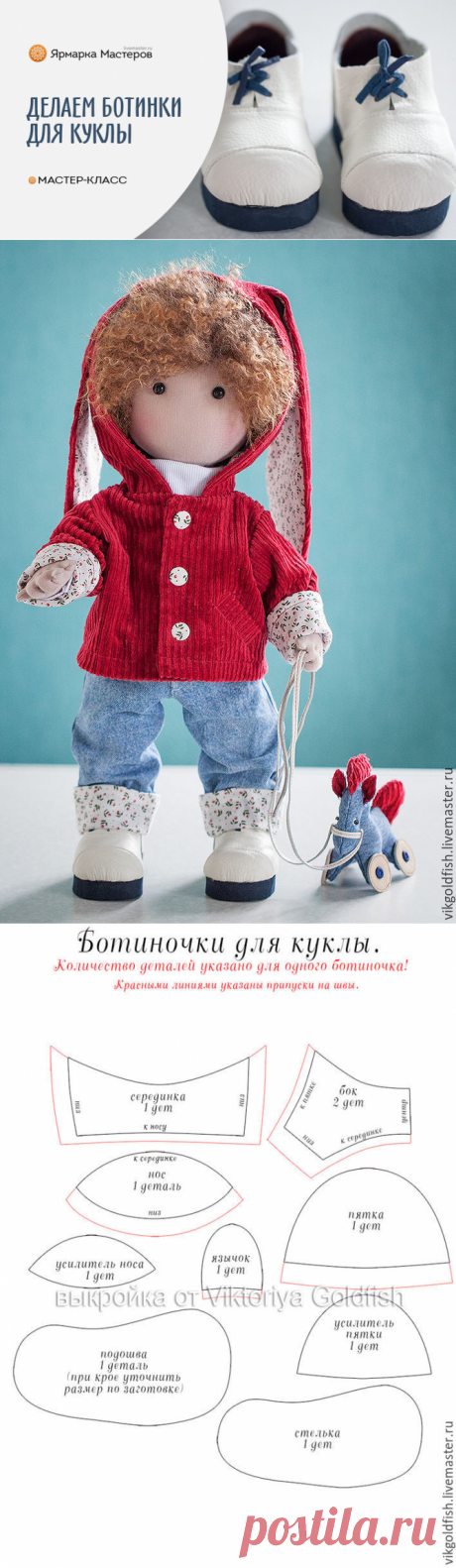Ботиночки для куклы: от болванки до готового изделия | Журнал Ярмарки Мастеров