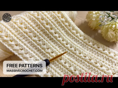SUPER EASY & FAST Crochet Pattern for Beginners! ✔️ Perfect Crochet Stitch for Baby Blanket & Bag