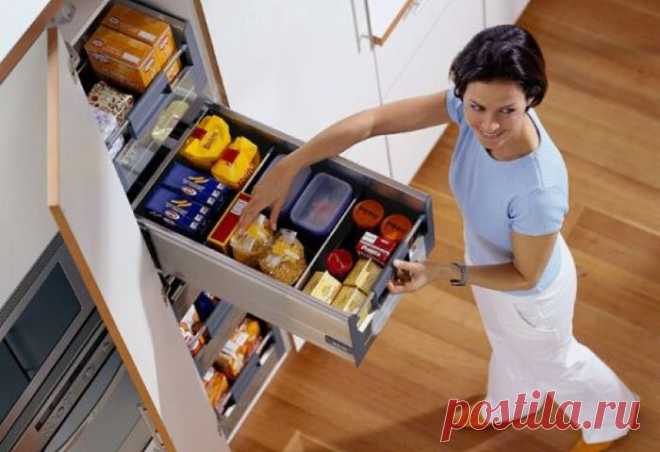 Организация хранения продуктов, посуды и кухонной утвари