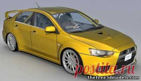 Mitsubishi Lancer Evolution X Free 3D Model - .max .fbx - Free3D